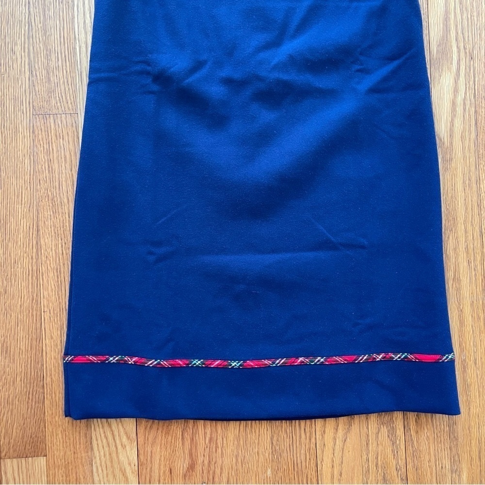 NEW Vineyard Vines Tartan Trim Ponte Dress Deep Bay Blue Size 0 NWT - Picture 3 of 6